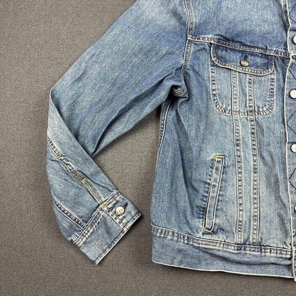 Lee Jean Jacket Womens Size XL Denim Button Front Jacket Y2K Premium Quality - Picture 2 of 9